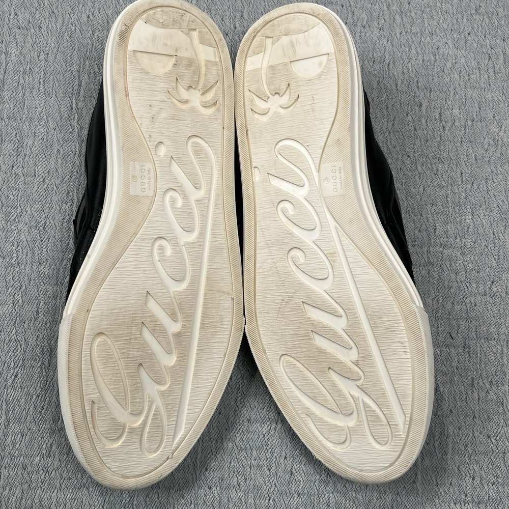 Gucci 407364 Leather Slip on Black Sneakers Men's US‎ 6.5 EU 40 - Picture 5 of 8